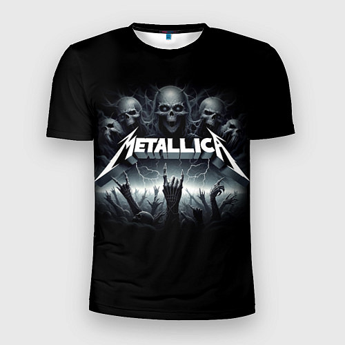 Мужская спорт-футболка Metallica thrash metal - gesture / 3D-принт – фото 1