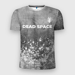 Мужская спорт-футболка Dead Space - grey gradient посередине