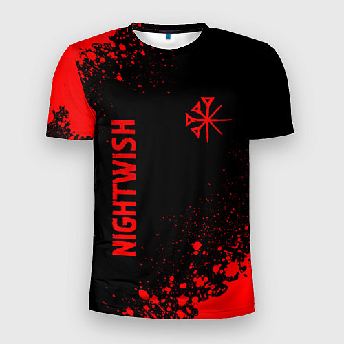 Мужская спорт-футболка Nightwish - red gradient вертикально / 3D-принт – фото 1