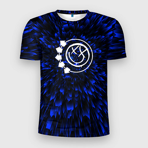 Мужская спорт-футболка Blink 182 blue energy / 3D-принт – фото 1