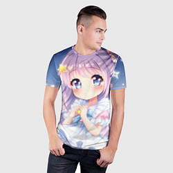 Футболка спортивная мужская Милое аниме, цвет: 3D-принт — фото 2