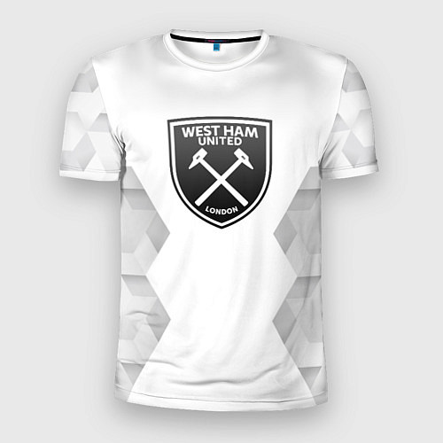 Мужская спорт-футболка West Ham white poly / 3D-принт – фото 1