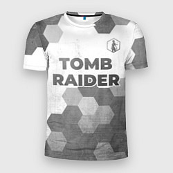 Мужская спорт-футболка Tomb Raider - white gradient посередине