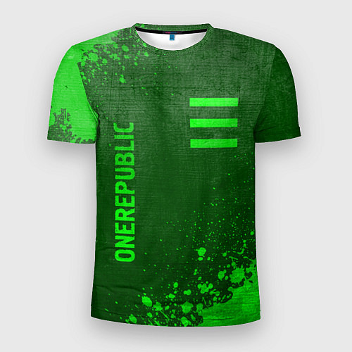 Мужская спорт-футболка OneRepublic - green gradient вертикально / 3D-принт – фото 1