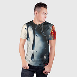 Футболка спортивная мужская Сюрреалистичная абстракция с каплями, цвет: 3D-принт — фото 2