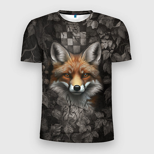 Мужская спорт-футболка Внимательный лис / 3D-принт – фото 1