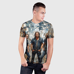 Футболка спортивная мужская Metallica масляной краской, цвет: 3D-принт — фото 2