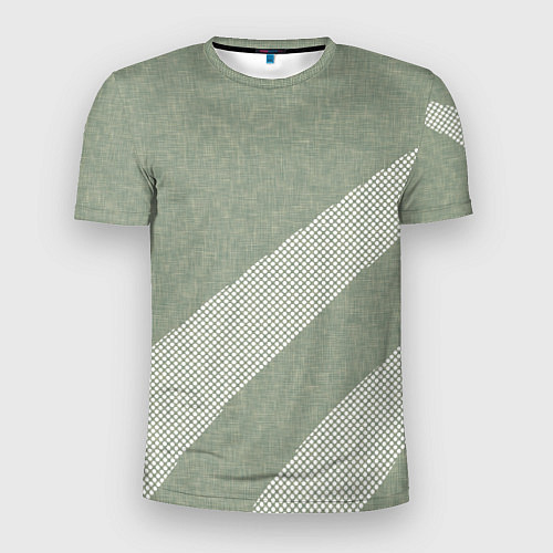 Мужская спорт-футболка Светлый серо-зелёный абстрактный / 3D-принт – фото 1