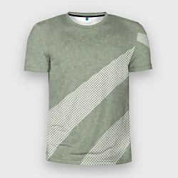 Футболка спортивная мужская Светлый серо-зелёный абстрактный, цвет: 3D-принт
