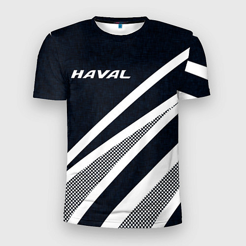 Мужская спорт-футболка Haval тёмно-синий абстрактный / 3D-принт – фото 1
