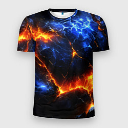 Футболка спортивная мужская Лада и лед в разломе плит, цвет: 3D-принт