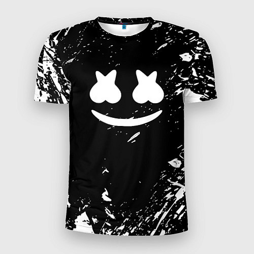 Мужская спорт-футболка Marshmello брызги красок / 3D-принт – фото 1