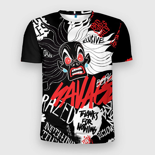 Мужская спорт-футболка Круэлла - big pictures / 3D-принт – фото 1