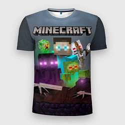 Футболка спортивная мужская End and peace - Minecraft, цвет: 3D-принт