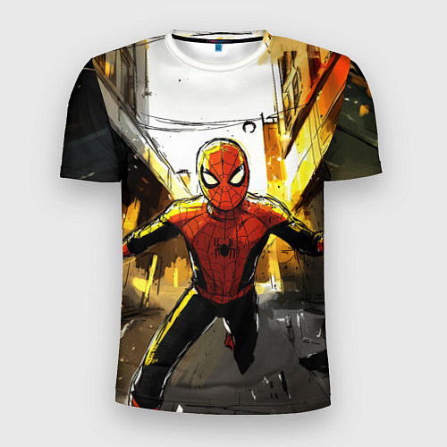 Мужская спорт-футболка Бегущий человек - паук / 3D-принт – фото 1