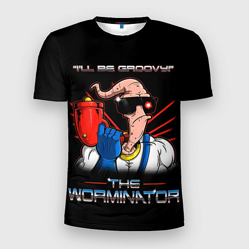 Мужская спорт-футболка Jim - worminator / 3D-принт – фото 1
