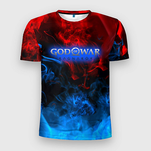 Мужская спорт-футболка God of War битва огня / 3D-принт – фото 1