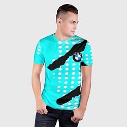 Футболка спортивная мужская BMW sport краски, цвет: 3D-принт — фото 2