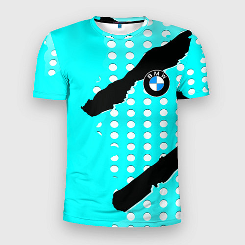 Мужская спорт-футболка BMW sport краски / 3D-принт – фото 1