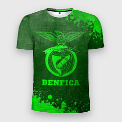 Мужская спорт-футболка Benfica - green gradient