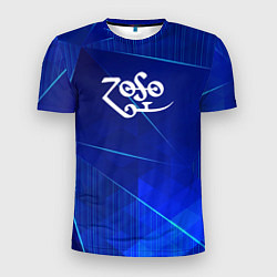 Мужская спорт-футболка Led Zeppelin blue poly