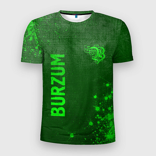 Мужская спорт-футболка Burzum - green gradient вертикально / 3D-принт – фото 1