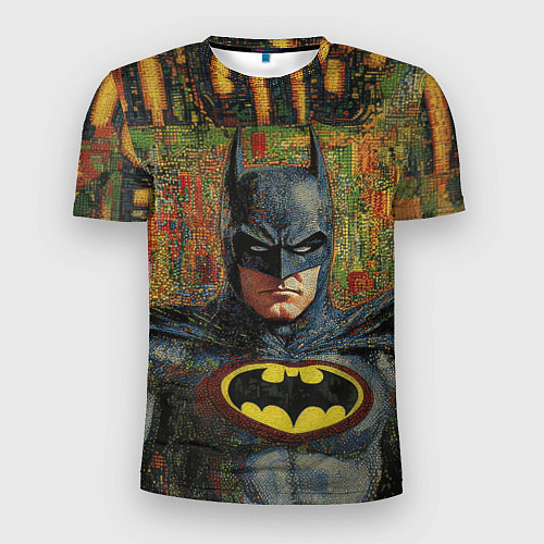 Мужская спорт-футболка Текстурный Бэтмен / 3D-принт – фото 1