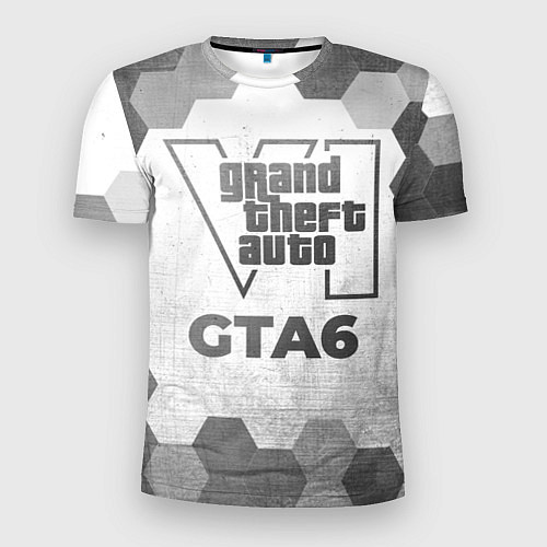 Мужская спорт-футболка GTA6 - white gradient / 3D-принт – фото 1
