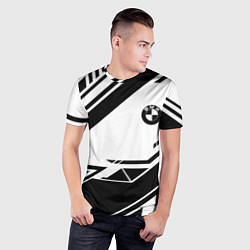 Футболка спортивная мужская BMW geometry black, цвет: 3D-принт — фото 2