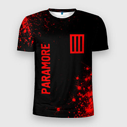 Футболка спортивная мужская Paramore - red gradient вертикально, цвет: 3D-принт
