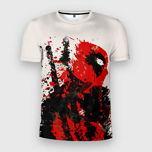 Мужская спорт-футболка Дэдпул брызги / 3D-принт – фото 1