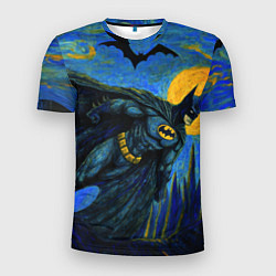 Футболка спортивная мужская Бэтмен в стиле Ван-Гога, цвет: 3D-принт