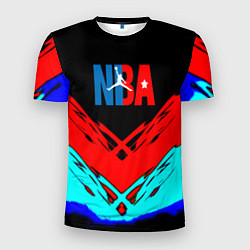 Мужская спорт-футболка NBA краски геометрия