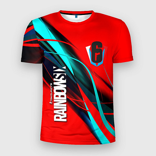 Мужская спорт-футболка Rainbow six геометрия полосы / 3D-принт – фото 1
