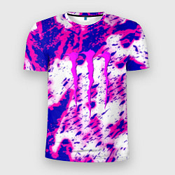 Футболка спортивная мужская Monster energy краски гранж, цвет: 3D-принт