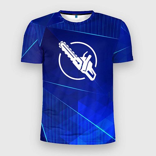 Мужская спорт-футболка Chainsaw Man blue poly / 3D-принт – фото 1