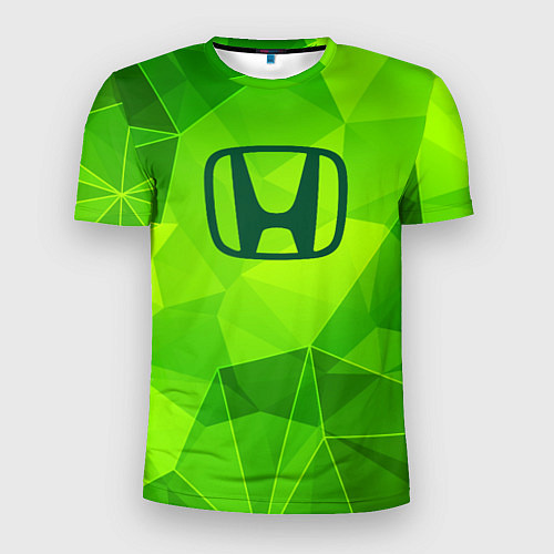 Мужская спорт-футболка Honda green poly / 3D-принт – фото 1