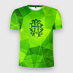 Мужская спорт-футболка Nickelback green poly