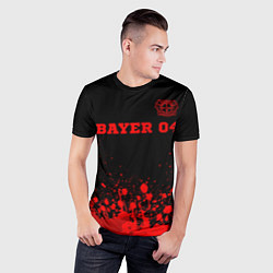 Футболка спортивная мужская Bayer 04 - red gradient посередине, цвет: 3D-принт — фото 2