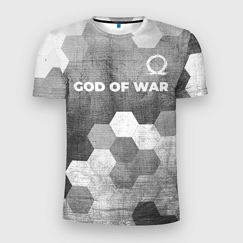 Мужская спорт-футболка God of War - grey gradient посередине / 3D-принт – фото 1