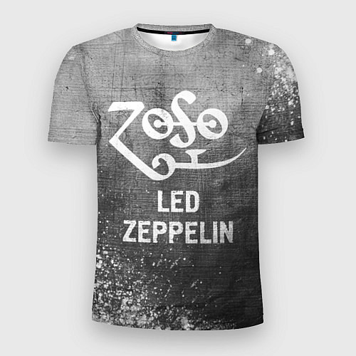 Мужская спорт-футболка Led Zeppelin - grey gradient / 3D-принт – фото 1