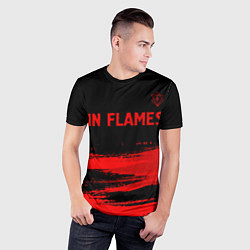 Футболка спортивная мужская In Flames - red gradient посередине, цвет: 3D-принт — фото 2