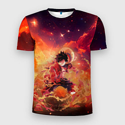 Мужская спорт-футболка Fire Luffy - One Piece