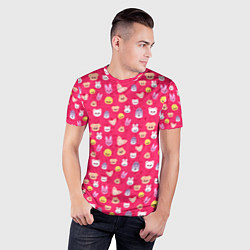 Футболка спортивная мужская Skzoo pattern pink, цвет: 3D-принт — фото 2