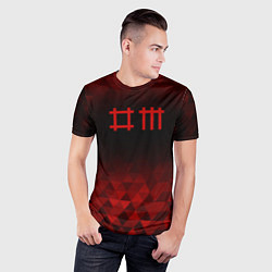 Футболка спортивная мужская Depeche Mode red poly, цвет: 3D-принт — фото 2