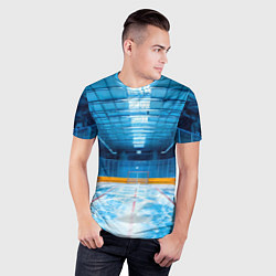 Футболка спортивная мужская Хоккейная коробка, цвет: 3D-принт — фото 2