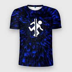 Футболка спортивная мужская Portal blue energy, цвет: 3D-принт