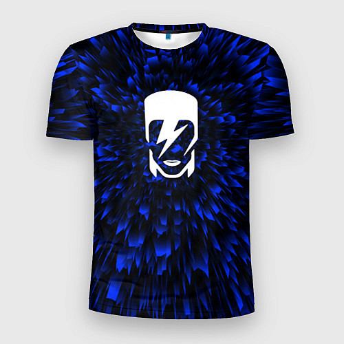 Мужская спорт-футболка David Bowie blue energy / 3D-принт – фото 1
