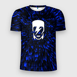Мужская спорт-футболка David Bowie blue energy