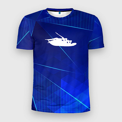 Мужская спорт-футболка Papa Roach blue poly / 3D-принт – фото 1